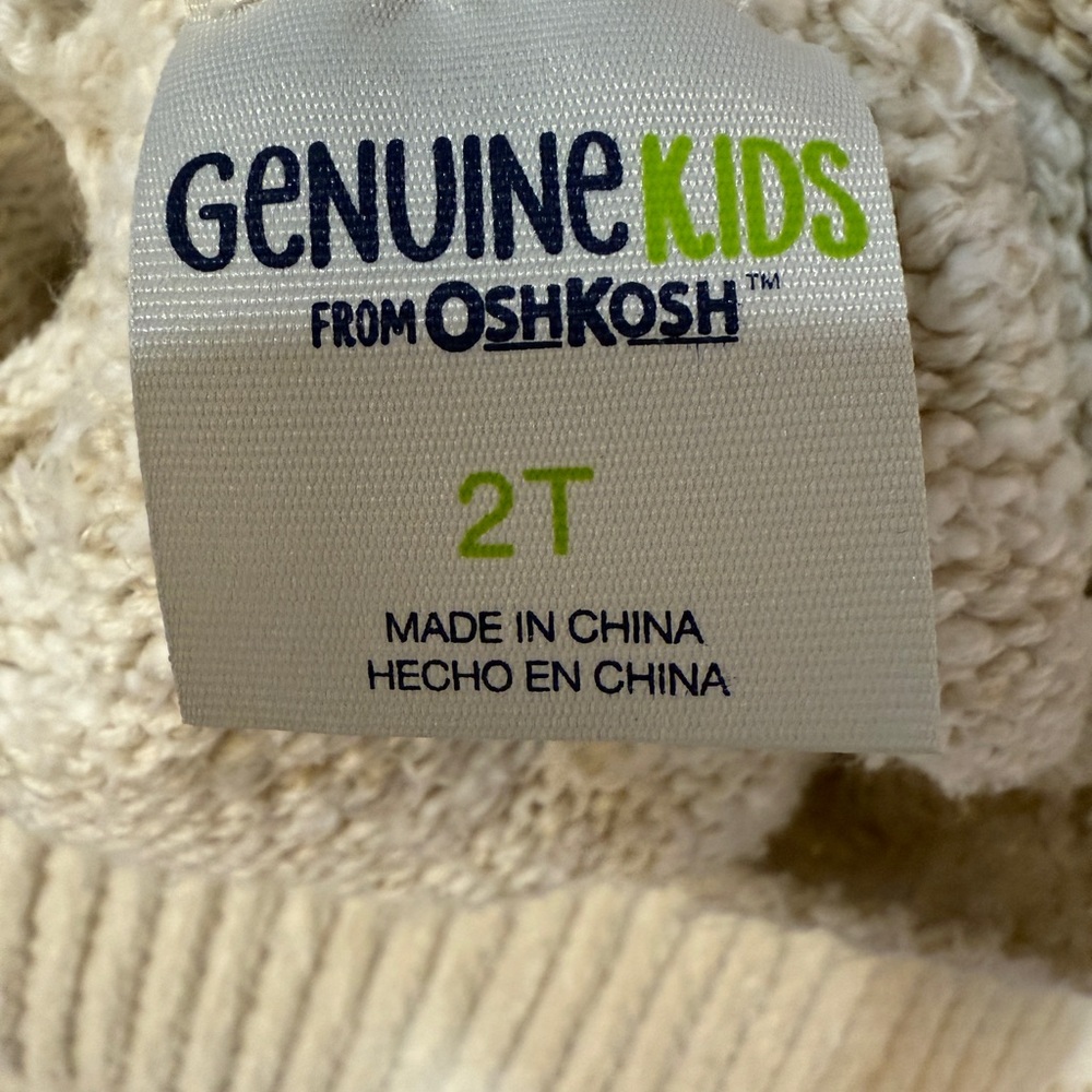 Oshkosh Genuine Kids Cream Knit Sweater - Picture 5 of 5